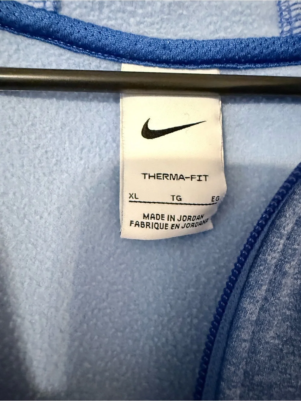 Nike Light Blue Therma-Fit Full-Zip Hoodie